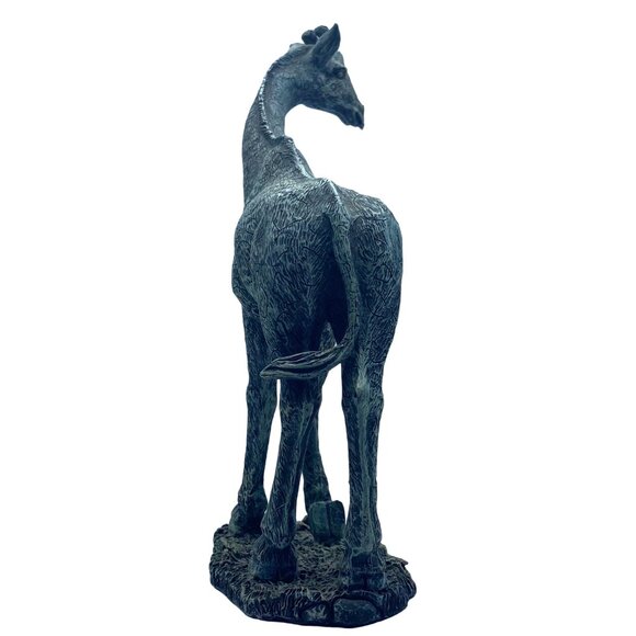 Vtg Giraffe Statue Oxford Products 10" Green Home Office Decor Intricate Details - Picture 4 of 7